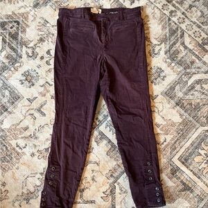 Anthropologie purple skinny jeans